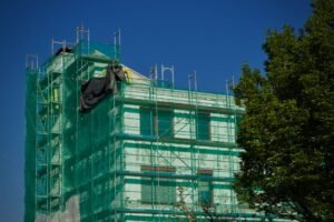 Building renovation scaffolding
