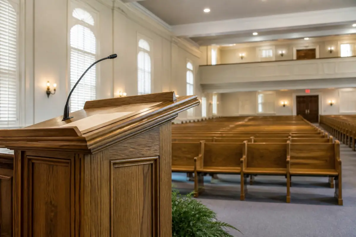 churches - simple-wooden-pulpi