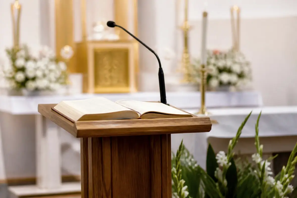 churches - wooden-lectern-with