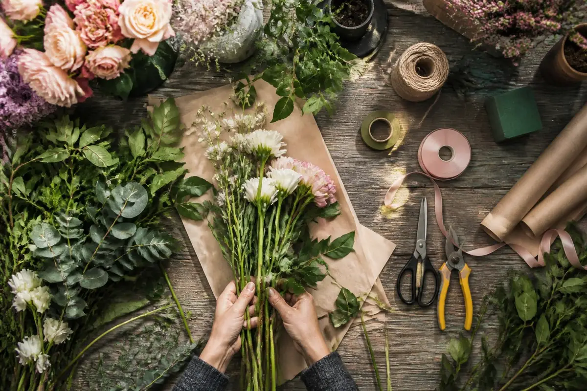 florists - overhead-view-of-a-