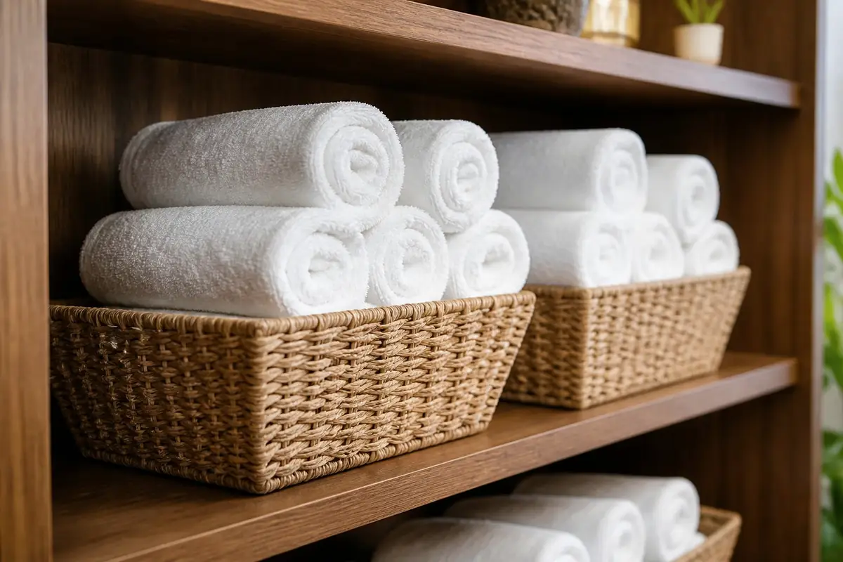 spas - close-up-of-rolled-towe