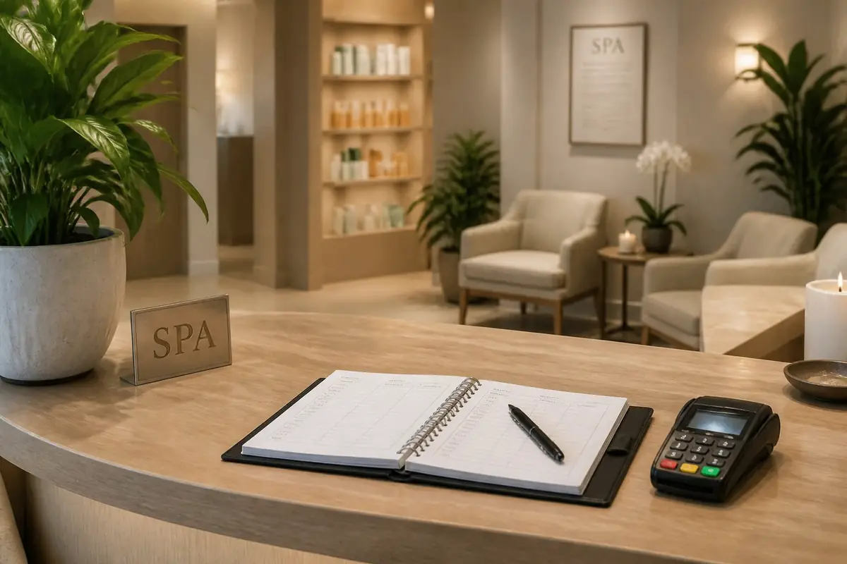 spas - softly-lit-spa-receptio
