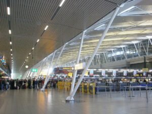 Departures hall at Schiphol Airport