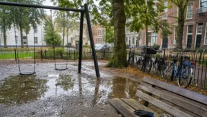 210-An-empty-swing-set-in-a-small-park