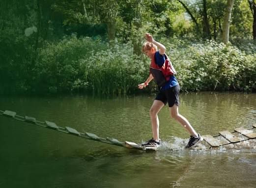 BMX Riding and Rope Bridge Building (Ages 8–12)