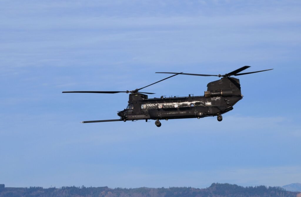 Military helicopters fly over Amsterdam for training exercise