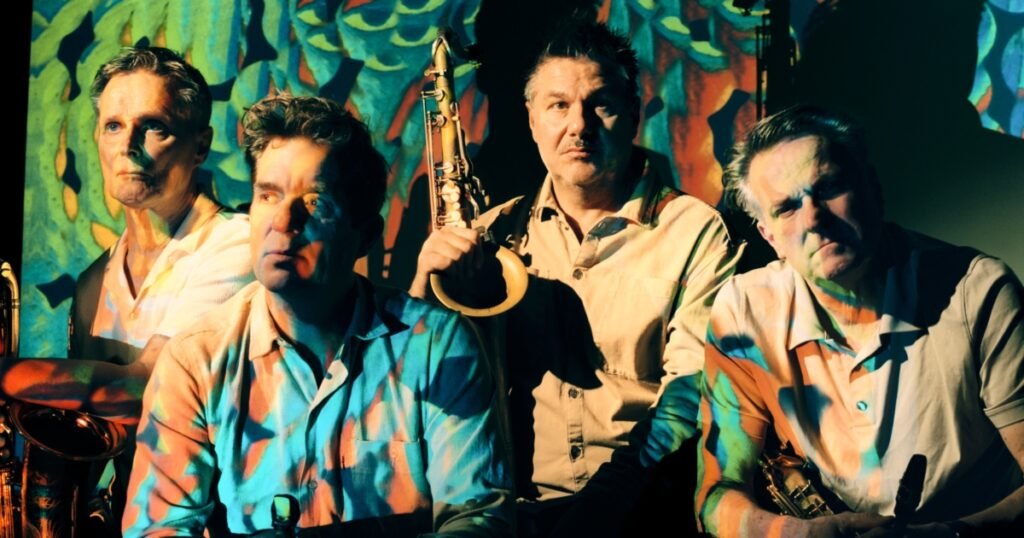 Four saxophones, electronics and live visuals at Bimhuis