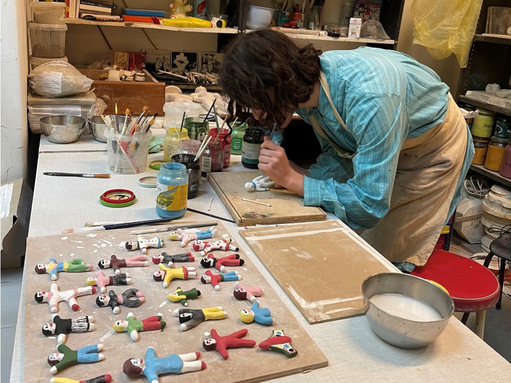 Clay and textiles at KUNSTatelier Factor IJ