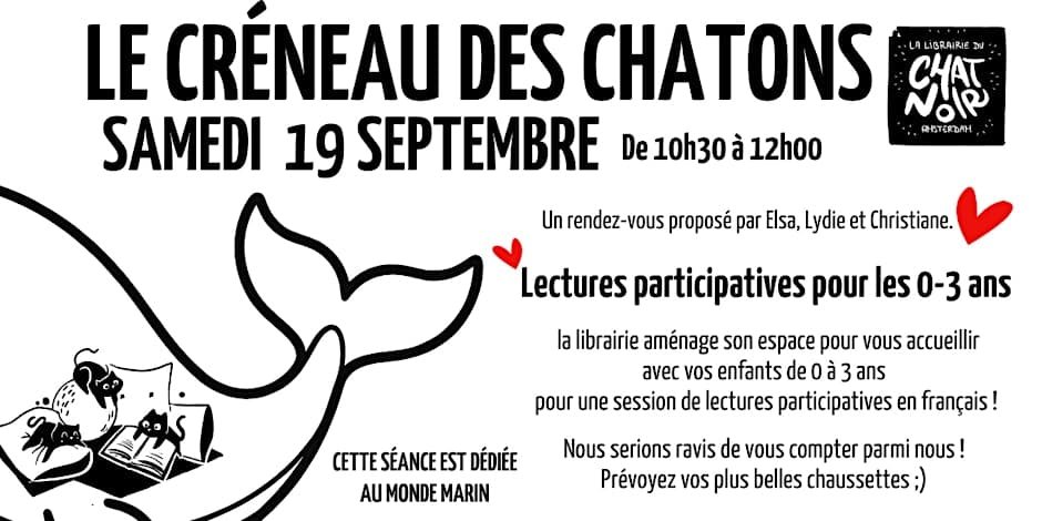 French storytime for toddlers at Le créneau des chatons