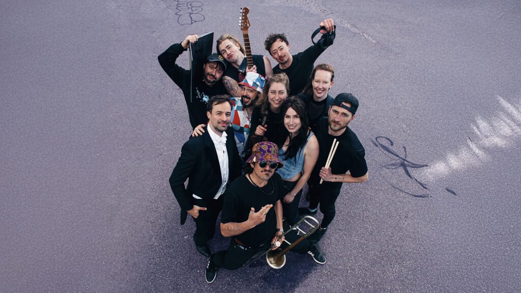 Live marching brass and drum and bass with Polyphonic