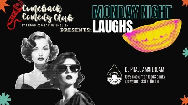English standup sets and bar drinks at Monday Night Laughs
