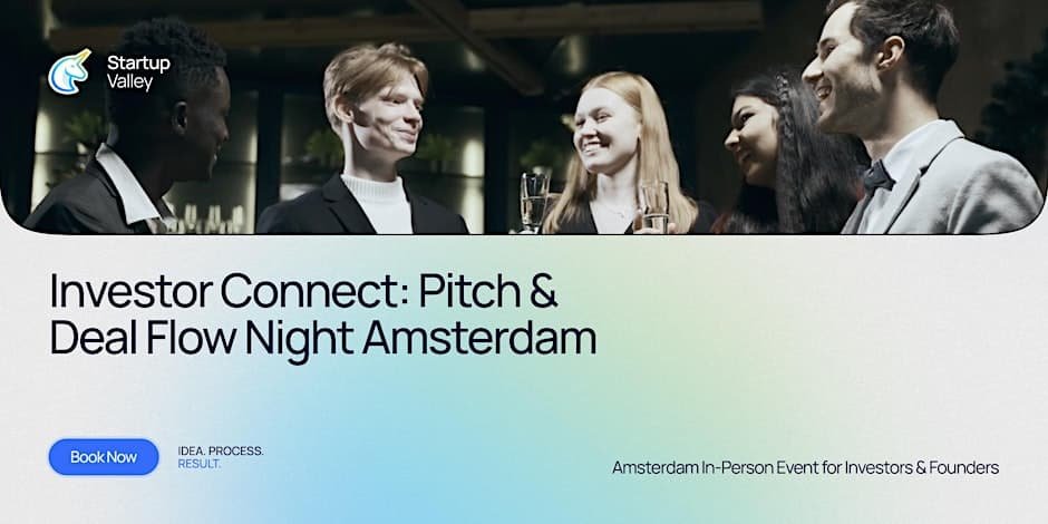 Deal flow meetings and founder pitches with Startup Valley