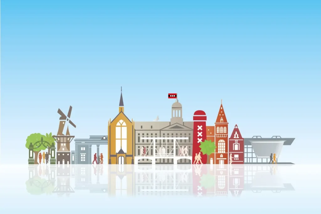 Amsterdam City Walk across six urban distances