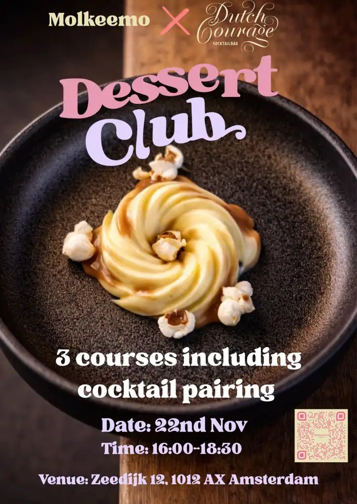 Three dessert courses paired with cocktails at Dutch Courage