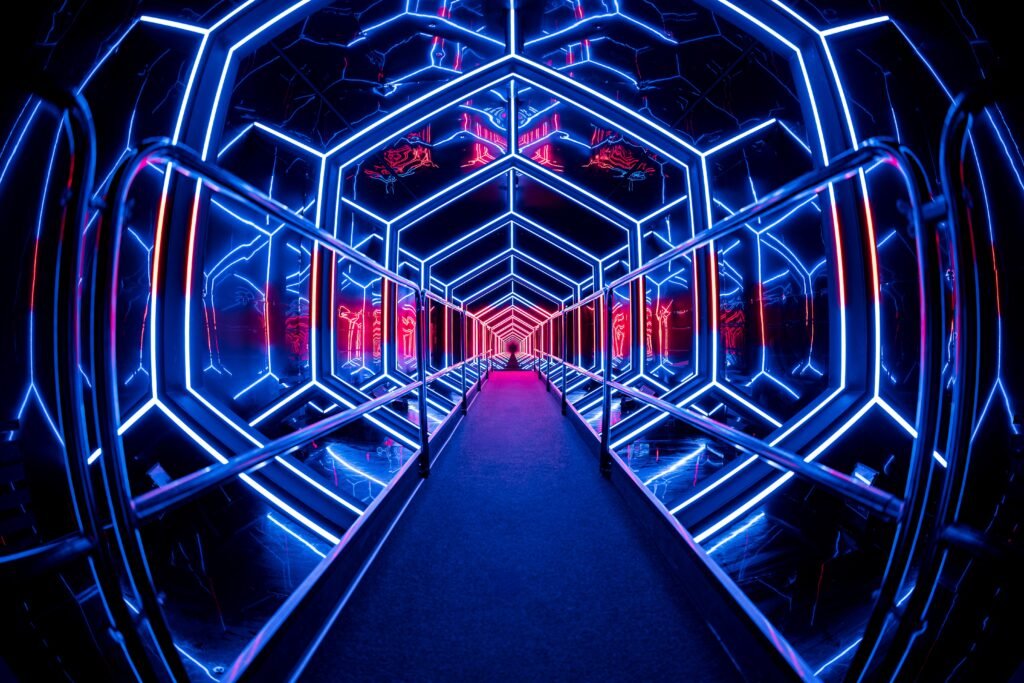 Walk through seven sound and light chambers at AMAZE