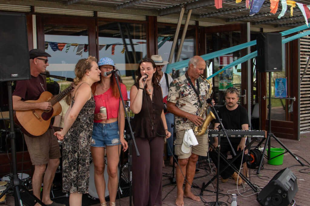 Surf rock and an open jam session by the water
