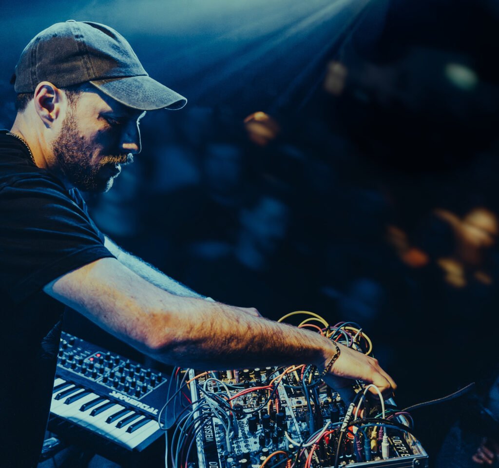 Lawrence Hart runs trumpet through modular synthesizers