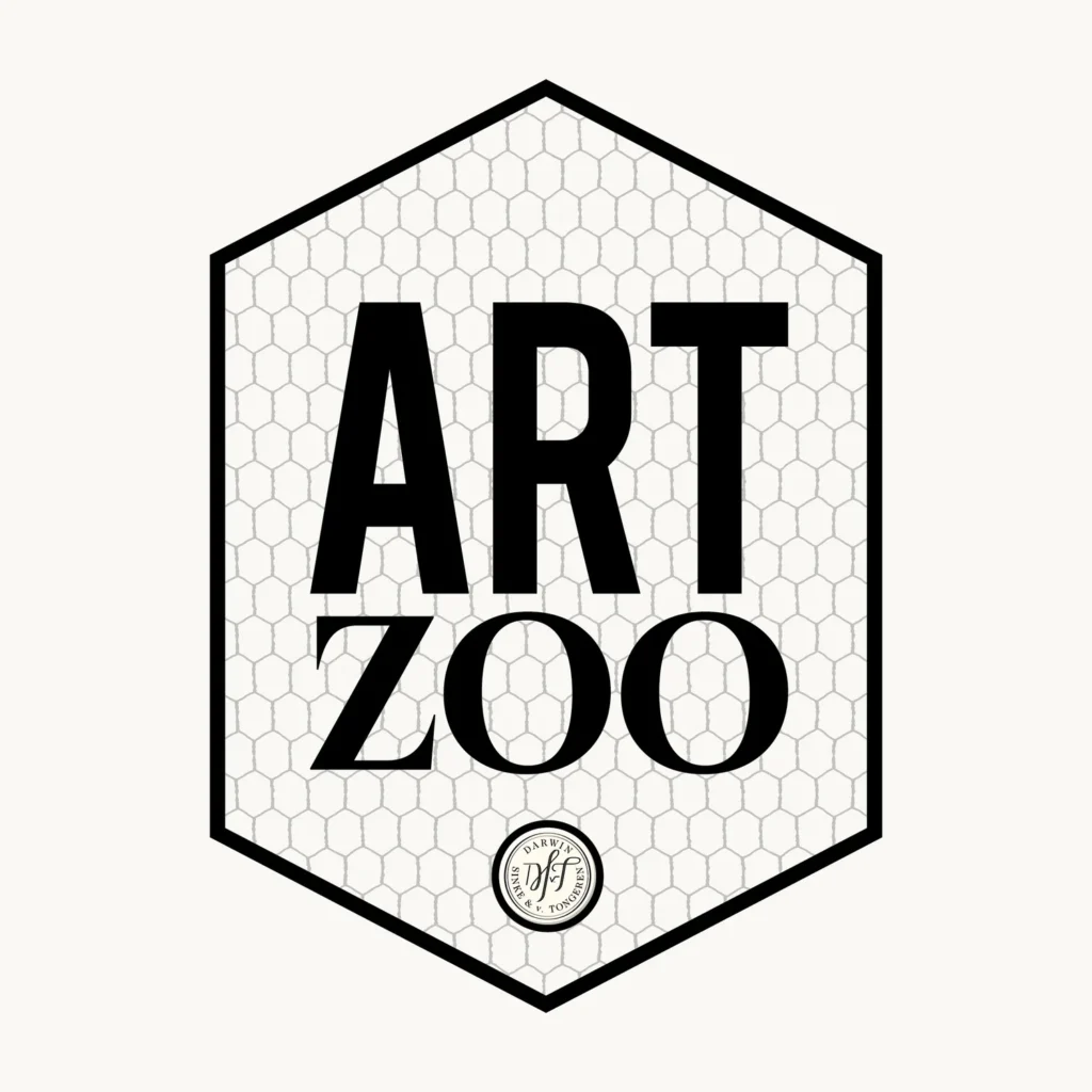Taxidermy crocodiles and a T-Rex at the Art Zoo Museum