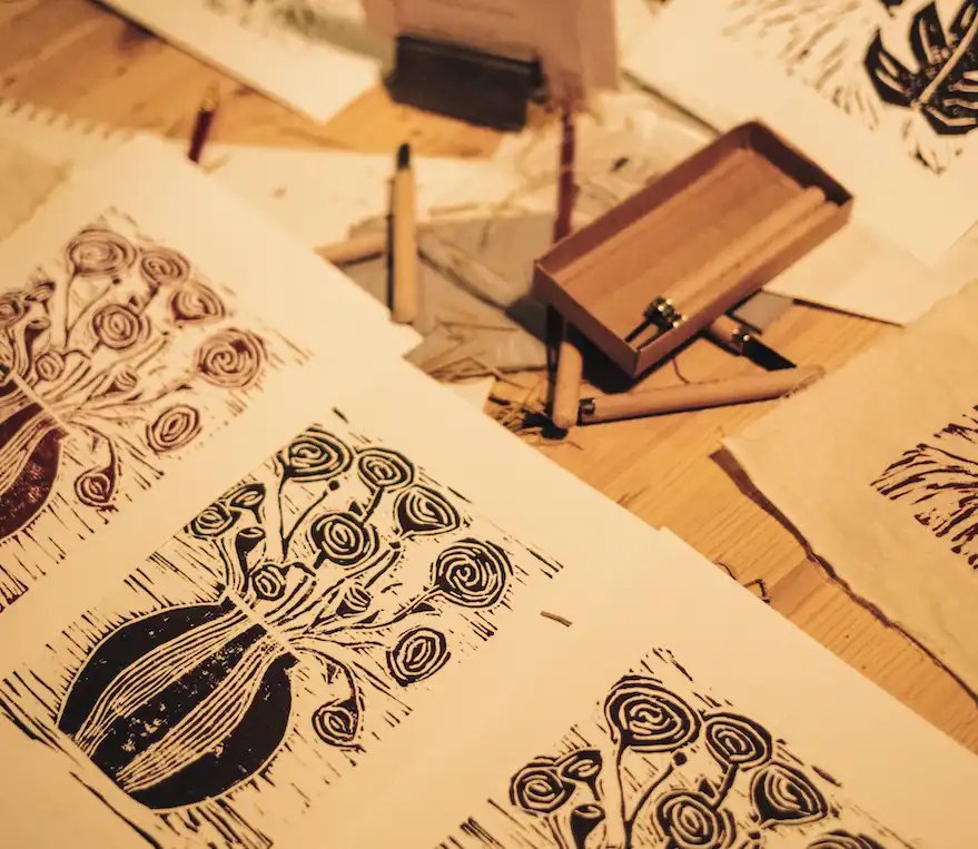 Beginner lino printing with Craft Club