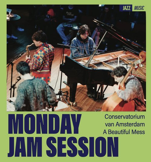 Open jazz session with a resident rhythm section