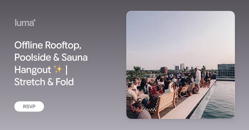 Phone-free rooftop pool and sauna session