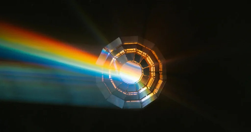 Heliotrope kinetic light installation at ADE Lab Village