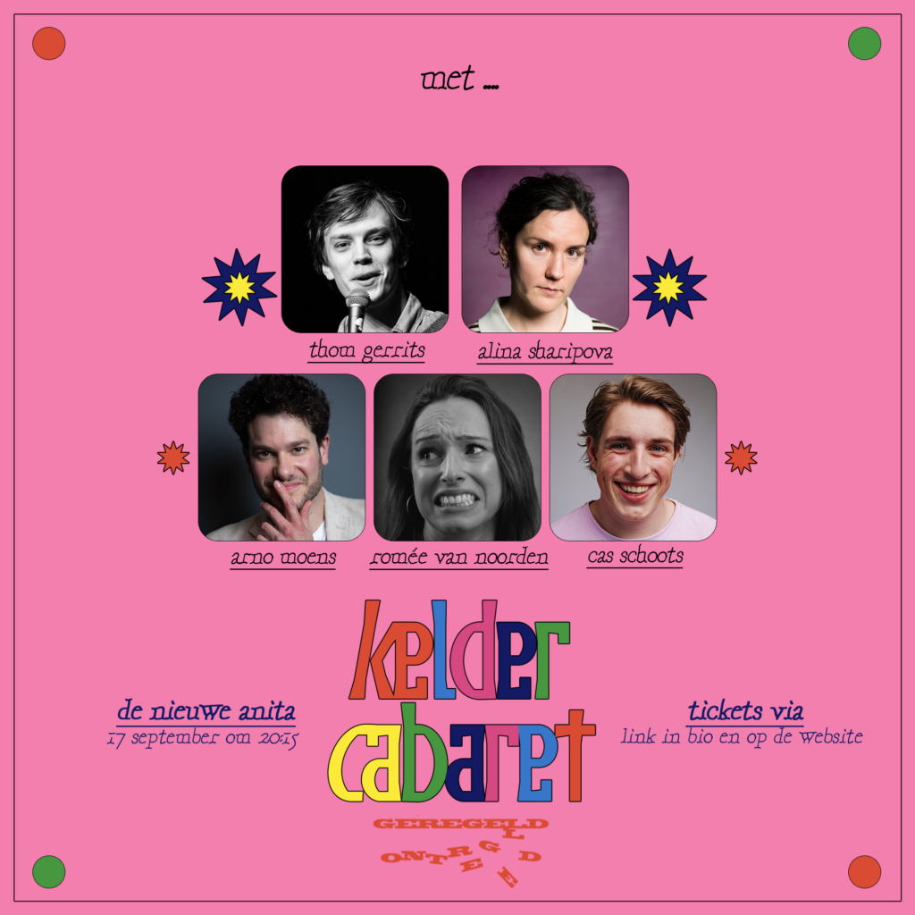 Keldercabaret try-out comedy night at De Nieuwe Anita