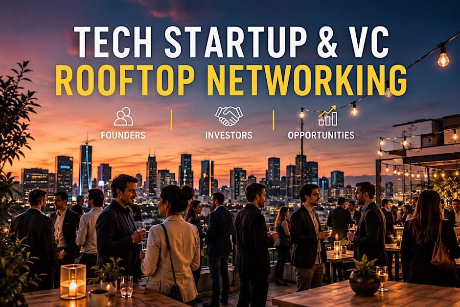 Rooftop drinks for founders and venture capital investors