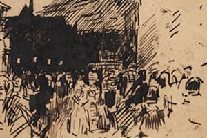 Sketch Amsterdam streetscapes like George Hendrik Breitner
