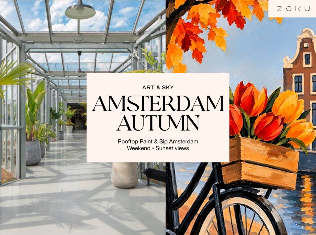 Paint an Amsterdam autumn in acrylics on a Zoku rooftop