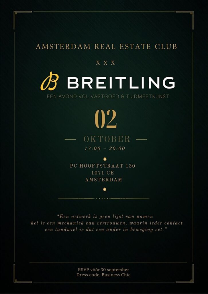 Amsterdam Real Estate Club x Breitling: property contacts among the watches