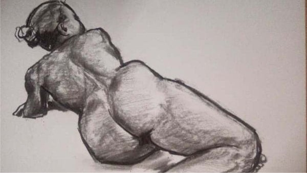Four guided life-drawing sessions with one live model