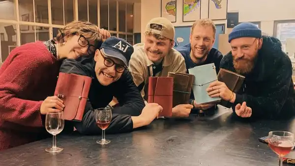 Make an A5 leather journal cover by hand