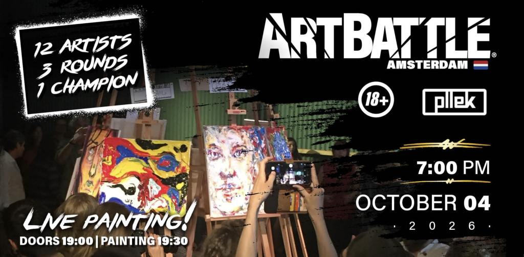 ART BATTLE PLLEK: timed painting rounds and audience votes
