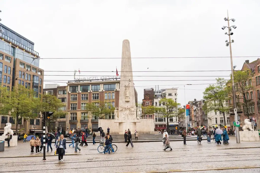 Dam Square in Amsterdam-Centrum with the National Monument