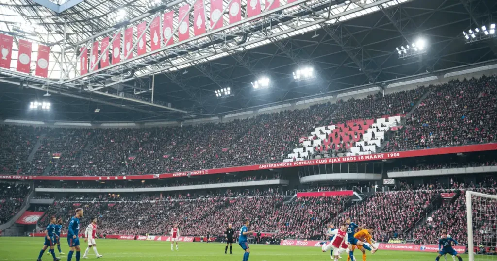 Ajax face Atalanta in a football match