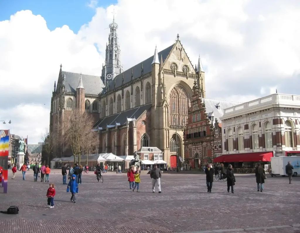 The Grote Markt in Haarlem with St. Bavo church