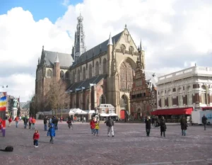 The Grote Markt in Haarlem with St. Bavo church