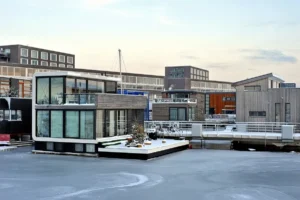 Floating homes on Steigereiland, IJburg, Amsterdam