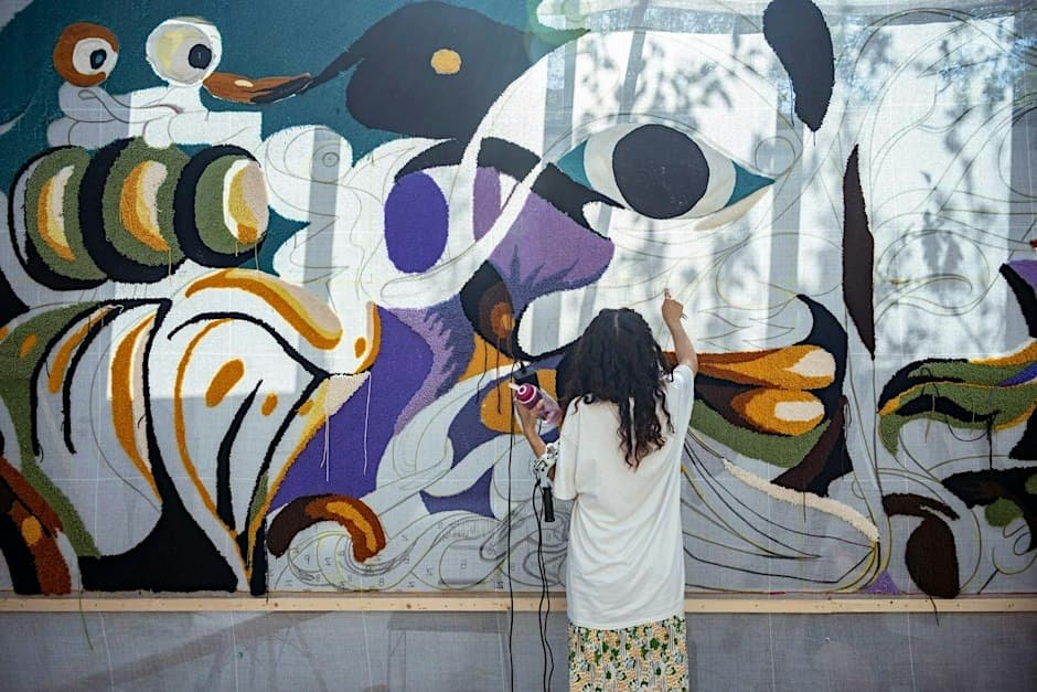 Community embroidery for national slavery memorial tapestry