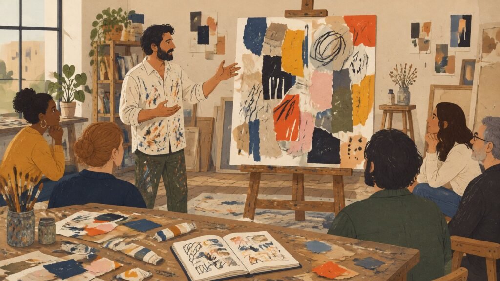 Vincent Geyskens on painting, collage and poetry
